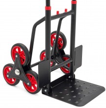 HBM opvouwbare steekwagen voor trappen 150 kg, 6 wielen, staal, 45 x 61 x 110 cm