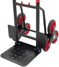 HBM opvouwbare steekwagen voor trappen 150 kg, 6 wielen, staal, 45 x 61 x 110 cm