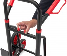 HBM opvouwbare steekwagen voor trappen 150 kg, 6 wielen, staal, 45 x 61 x 110 cm