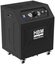 HBM stille compressor 35 liter low noise 10 bar 850W 230V 60 dB olievrij
