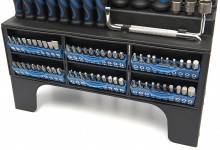 HBM 100-delige soft grip schroevendraaier-, dopsleutel- en bitset met sleuf, hex, Philips, Pozidriv, Torx en binnenvierkant