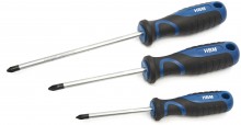 HBM 100-delige soft grip schroevendraaier-, dopsleutel- en bitset met sleuf, hex, Philips, Pozidriv, Torx en binnenvierkant