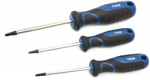 HBM 100-delige soft grip schroevendraaier-, dopsleutel- en bitset met sleuf, hex, Philips, Pozidriv, Torx en binnenvierkant