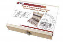 HBM 8-delige professionele houtborenset grote maten met HEX aansluiting voor hout