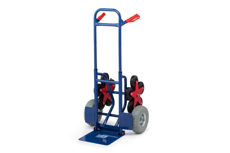 HBM trapsteekwagen staal 150 kg 12 wielen PU 25 cm 118 cm

