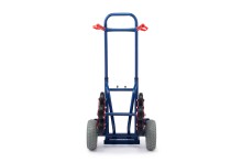 HBM trapsteekwagen staal 150 kg 12 wielen PU 25 cm 118 cm
