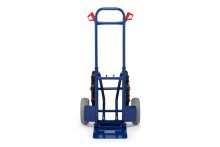 HBM trapsteekwagen staal 150 kg 12 wielen PU 25 cm 118 cm
