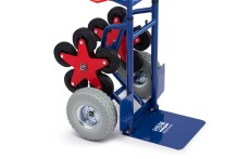 HBM trapsteekwagen staal 150 kg 12 wielen PU 25 cm 118 cm

