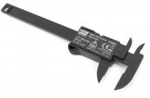 HBM digitale zakschuifmaat 100 mm, 0,1 mm nauwkeurig, inch/mm, 177 mm, 1,5V batterij