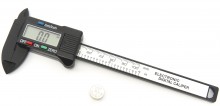 HBM digitale zakschuifmaat 100 mm, 0,1 mm nauwkeurig, inch/mm, 177 mm, 1,5V batterij