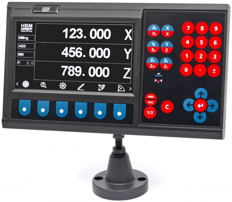 HBM LCD DRO voor draaibanken - 3-assig, meetnauwkeurigheid 0,01 mm