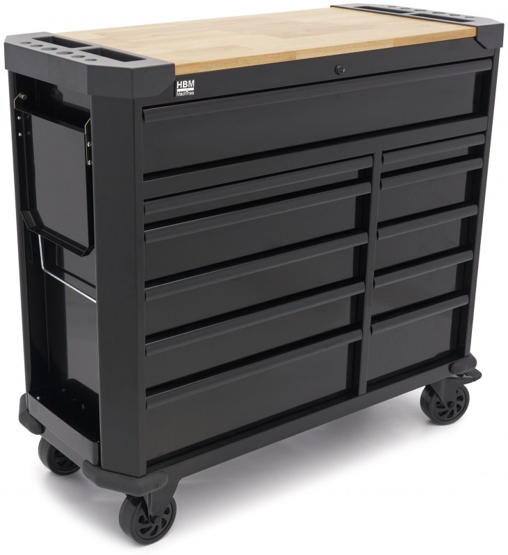 HBM gereedschapswagen 11 laden 109 cm zwart met slot, werkblad, 4 wielen, 400 kg
HBM gereedschapswagen 11 laden 109 cm zwart met slot, werkblad, 4 wielen, 400 kg