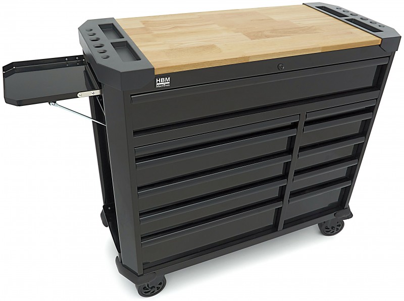 HBM gereedschapswagen 11 laden 109 cm zwart met slot, werkblad, 4 wielen, 400 kg
HBM gereedschapswagen 11 laden 109 cm zwart met slot, werkblad, 4 wielen, 400 kg