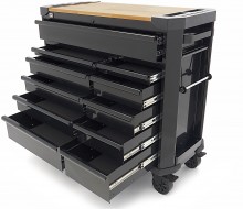 HBM gereedschapswagen 11 laden 109 cm zwart met slot, werkblad, 4 wielen, 400 kg
HBM gereedschapswagen 11 laden 109 cm zwart met slot, werkblad, 4 wielen, 400 kg