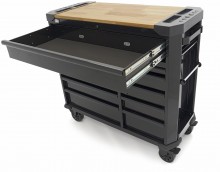 HBM gereedschapswagen 11 laden 109 cm zwart met slot, werkblad, 4 wielen, 400 kg
HBM gereedschapswagen 11 laden 109 cm zwart met slot, werkblad, 4 wielen, 400 kg