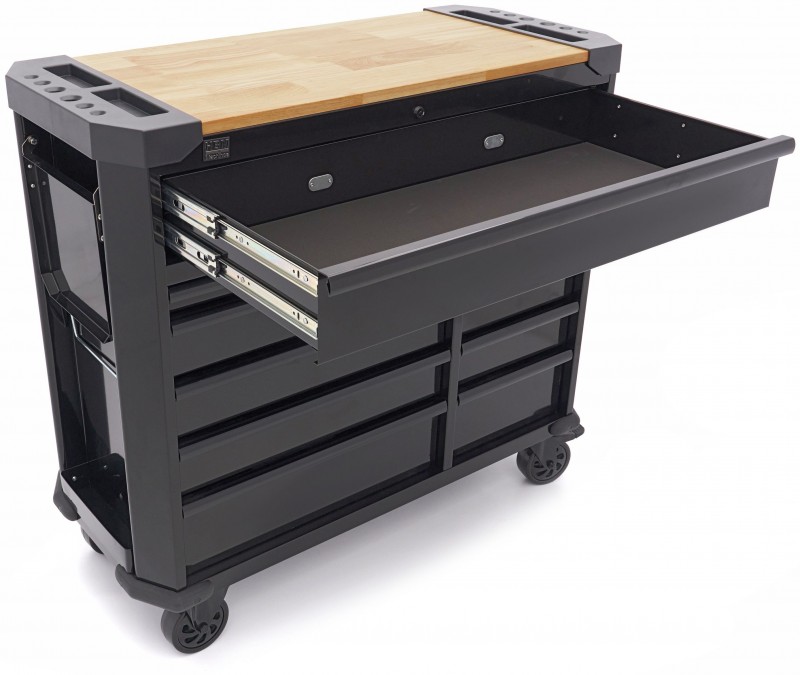 HBM gereedschapswagen 11 laden 109 cm zwart met slot, werkblad, 4 wielen, 400 kg
HBM gereedschapswagen 11 laden 109 cm zwart met slot, werkblad, 4 wielen, 400 kg