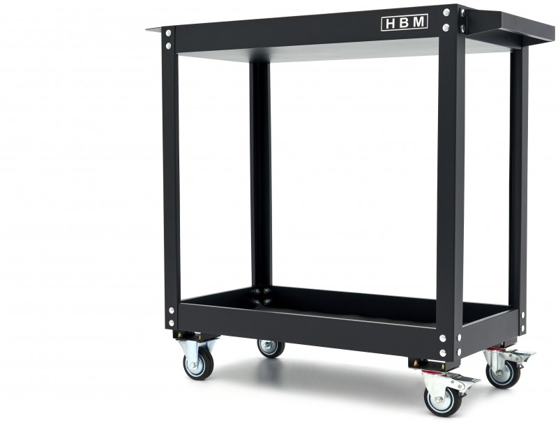 HBM verrijdbare gereedschapswagen 2-laags zwart, 4 wielen, 83,5 x 34,5 x 77,5 cm HBM verrijdbare gereedschapswagen 2-laags zwart, 4 wielen, 83,5 x 34,5 x 77,5 cm