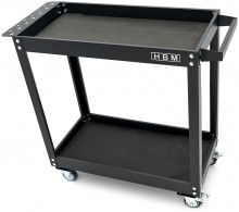 HBM verrijdbare gereedschapswagen 2-laags zwart, 4 wielen, 83,5 x 34,5 x 77,5 cm HBM verrijdbare gereedschapswagen 2-laags zwart, 4 wielen, 83,5 x 34,5 x 77,5 cm