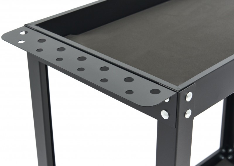 HBM verrijdbare gereedschapswagen 2-laags zwart, 4 wielen, 83,5 x 34,5 x 77,5 cm HBM verrijdbare gereedschapswagen 2-laags zwart, 4 wielen, 83,5 x 34,5 x 77,5 cm