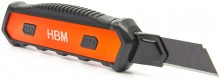 HBM universeel aluminium afbreekmes 18 mm met soft grip, uitschuifbaar
