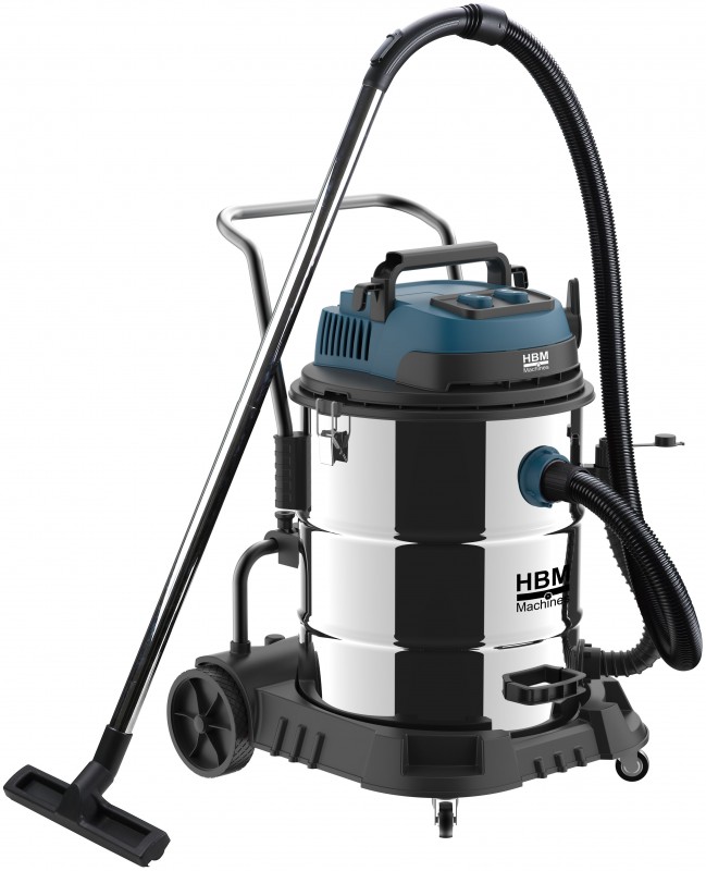 HBM bouwstofzuiger nat/droog 2400W 60L FFP2 2x1200W 230V 32 mm