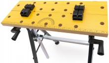 HBM draagbare werkbank inklapbaar, in hoogte verstelbaar en kantelbaar werkblad, hout, 150 kg, 60,5 x 64 x 85,5 cm