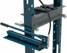 HBM werkplaatspers 20 ton, slag 185 mm, bereik 28-988 mm, 108,8 kg, blauw