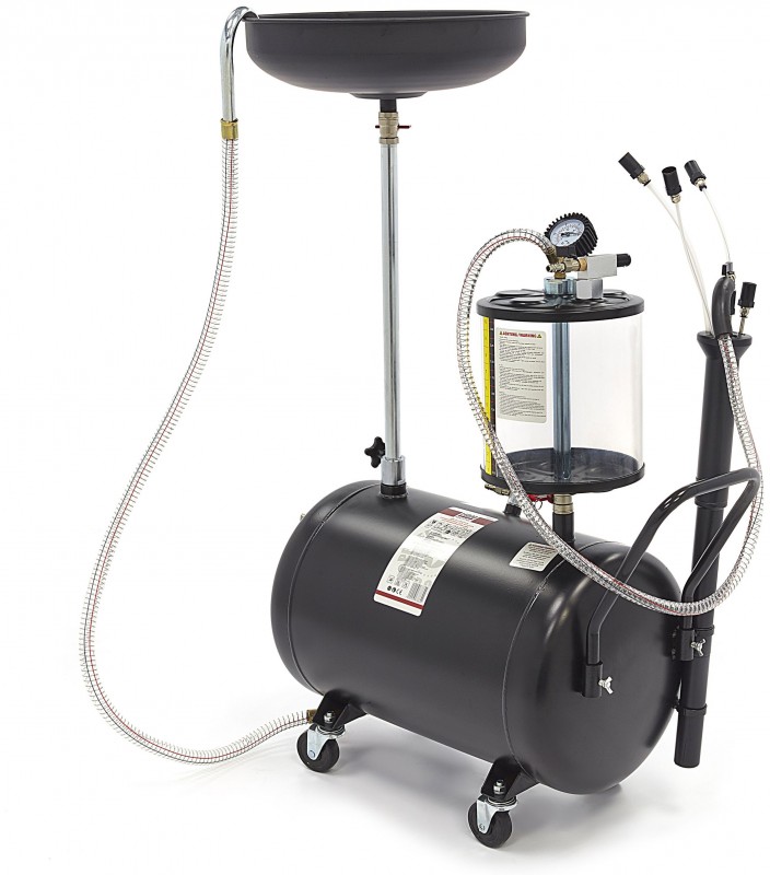 HBM 70 Liter Olieopvangsysteem / Olie Afzuiger Extra Laag, 8 Bar, 10 L Oliecapaciteit