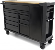 HBM gereedschapswagen 10 laden 147 cm zwart met werkblad, slot, deur, 4 wielen, 450 kg
HBM gereedschapswagen 10 laden 147 cm zwart met werkblad, slot, deur, 4 wielen, 450 kg