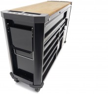 HBM gereedschapswagen 10 laden 147 cm zwart met werkblad, slot, deur, 4 wielen, 450 kg
HBM gereedschapswagen 10 laden 147 cm zwart met werkblad, slot, deur, 4 wielen, 450 kg