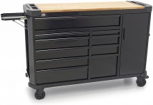 HBM gereedschapswagen 10 laden 147 cm zwart met werkblad, slot, deur, 4 wielen, 450 kg
HBM gereedschapswagen 10 laden 147 cm zwart met werkblad, slot, deur, 4 wielen, 450 kg