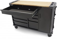 HBM gereedschapswagen 10 laden 147 cm zwart met werkblad, slot, deur, 4 wielen, 450 kg
HBM gereedschapswagen 10 laden 147 cm zwart met werkblad, slot, deur, 4 wielen, 450 kg