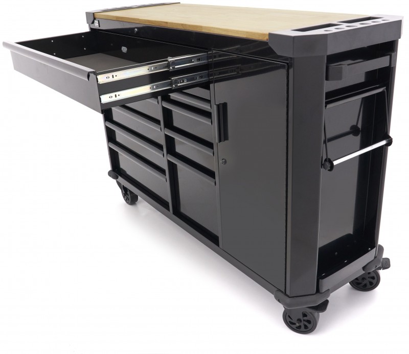 HBM gereedschapswagen 10 laden 147 cm zwart met werkblad, slot, deur, 4 wielen, 450 kg
HBM gereedschapswagen 10 laden 147 cm zwart met werkblad, slot, deur, 4 wielen, 450 kg