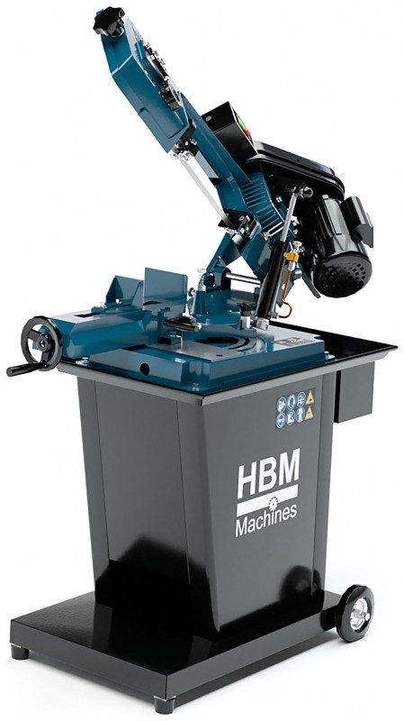 HBM metaallintzaag 5 inch 750 W met koelinstallatie, 24-55 m/min, 230 V
