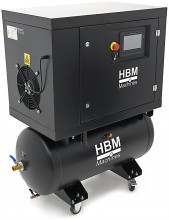 HBM Skruekompressor 5 hk med 160 liter lufttank.