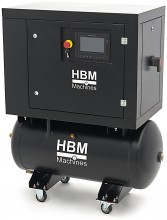 HBM Schroefcompressor 5 pk met 160 liter luchttank