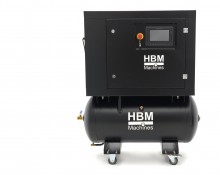 HBM Schroefcompressor 5 pk met 160 liter luchttank