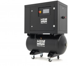 HBM Schroefcompressor 5 pk met 160 liter luchttank