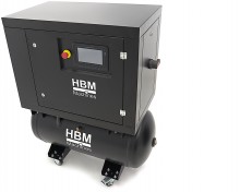 HBM Schroefcompressor 5 pk met 160 liter luchttank