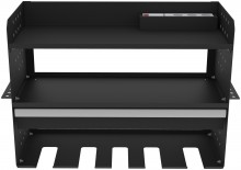 HBM elektrisch gereedschap organizer met lade - staal, zwart, 453 x 610 x 280 mm