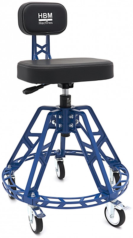 HBM heavy duty kruk met leuning, verrijdbaar, verstelbaar, 5 wielen, draagvermogen 180 kg, hoogte 760 mm HBM heavy duty kruk met leuning, verrijdbaar, verstelbaar, 5 wielen, draagvermogen 180 kg, hoogte 760 mm