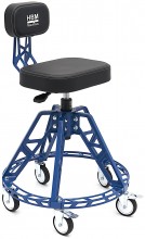 HBM heavy duty kruk met leuning, verrijdbaar, verstelbaar, 5 wielen, draagvermogen 180 kg, hoogte 760 mm HBM heavy duty kruk met leuning, verrijdbaar, verstelbaar, 5 wielen, draagvermogen 180 kg, hoogte 760 mm