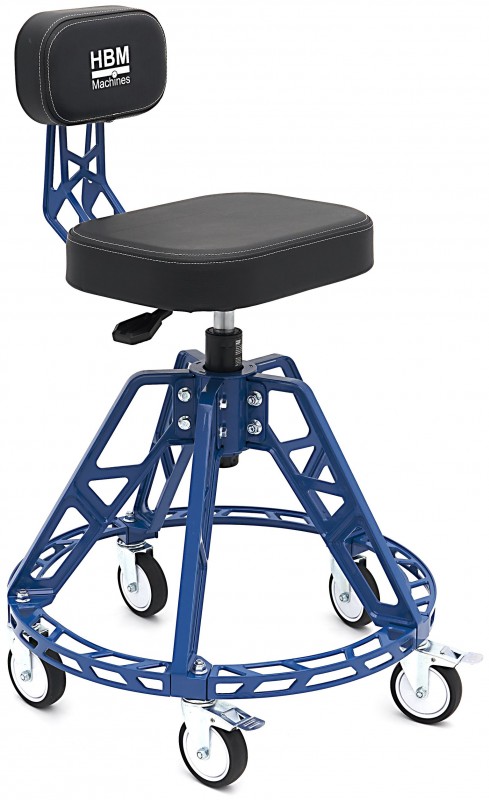 HBM heavy duty kruk met leuning, verrijdbaar, verstelbaar, 5 wielen, draagvermogen 180 kg, hoogte 760 mm HBM heavy duty kruk met leuning, verrijdbaar, verstelbaar, 5 wielen, draagvermogen 180 kg, hoogte 760 mm