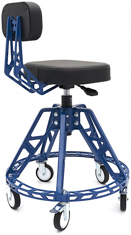 HBM heavy duty kruk met leuning, verrijdbaar, verstelbaar, 5 wielen, draagvermogen 180 kg, hoogte 760 mm HBM heavy duty kruk met leuning, verrijdbaar, verstelbaar, 5 wielen, draagvermogen 180 kg, hoogte 760 mm
