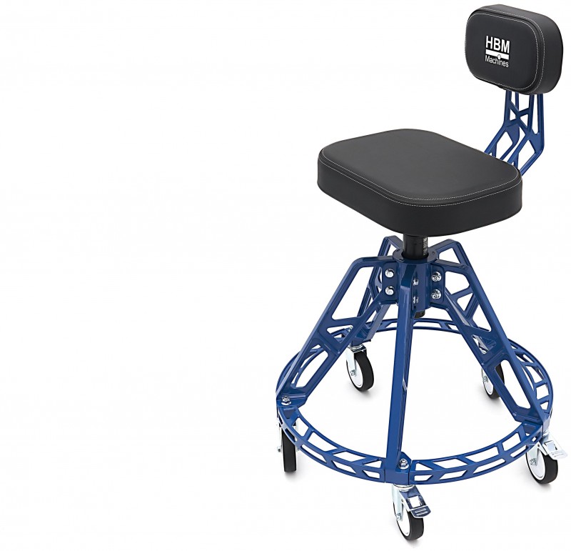 HBM heavy duty kruk met leuning, verrijdbaar, verstelbaar, 5 wielen, draagvermogen 180 kg, hoogte 760 mm HBM heavy duty kruk met leuning, verrijdbaar, verstelbaar, 5 wielen, draagvermogen 180 kg, hoogte 760 mm