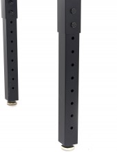 HBM RVS werkbank 182 cm, 1000 kg draagvermogen, 61 cm breed, 91,1 cm hoog, zwart, niet verrijdbaar