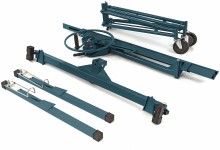 HBM gipsplatenlift inklapbaar - 68 kg, 3,5 m hoogte, 3 wielen, 125 mm pvc wielen, rood