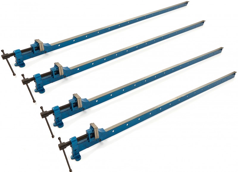HBM lange lijmklem T-klem 1800 mm, set van 4 stuks, blauw
