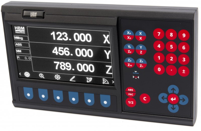 HBM LCD DRO 3-assig voor frezen, meetnauwkeurigheid 0,01 mm