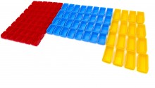 HBM gereedschapswand met 96 opbergbakken, 100-delig, 3 maten, achterwand 15 mm, max. belasting 135 kg